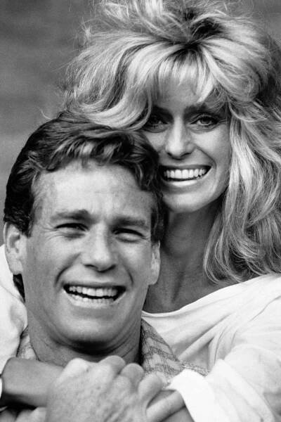 Ryan O'Neal and actress Farrah Fawcett
