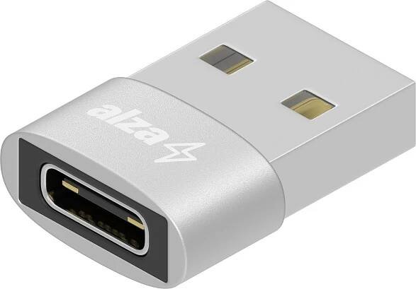 AlzaPower USB-A (M) to USB-C (F) 2.0 bílý
