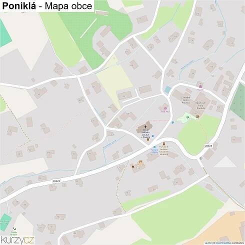 Poniklá - mapy | Kurzy.cz