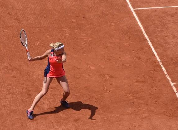 Killer forehand of the 2017 French Open champion Jelena Ostapenko