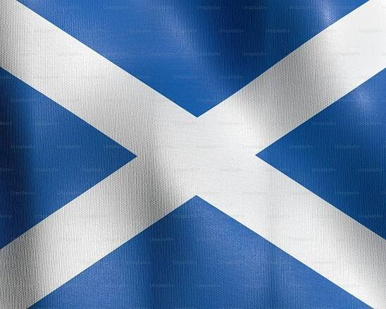 the flag of scotland is waving in the wind
