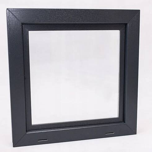 PVC OKNO 39x39 HOSPODÁŘSKÉ SKLEPNÍ GARÁŽOVÉ EKO VÝKLOPNÉ 390x390 ANTRACIT Značka ostatní