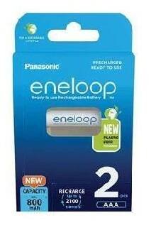 Dobíjecí baterie Eneloop, AAA, 2 x 800 mAh Ni-MH, PANASONIC