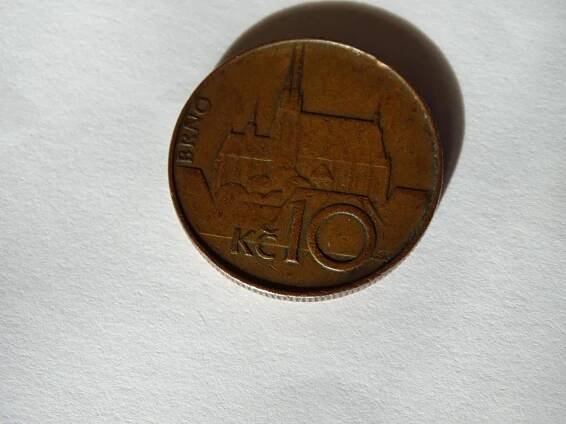 10 Kč bez vyražené části letopočtu - nález v peněžence