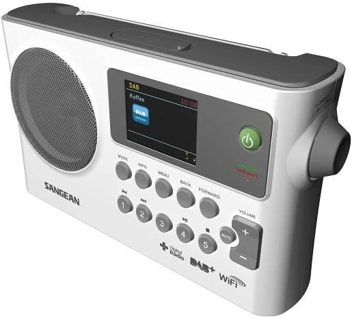 Sangean WFR-28C internetové přenosné rádio DAB+, FM AUX, internetové rádio, USB s DLNA bílá : Půhy.cz