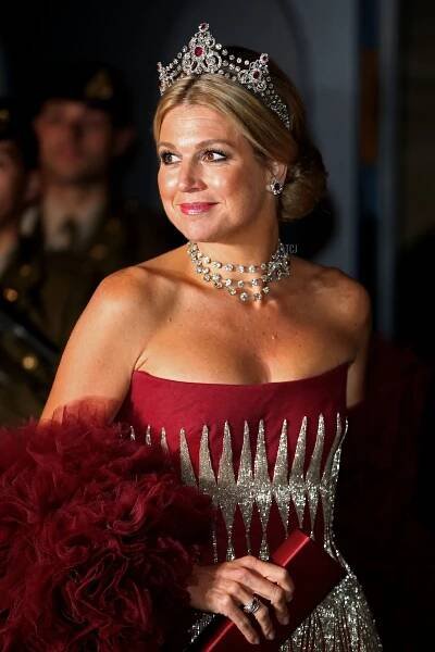 Princess Maxima of The Netherlands attend the Gala dinner for the wedding of Prince Guillaume Of Luxembourg and Stephanie de Lannoy at the Grand-ducal Palace on October 19, 2012 in Luxembourg