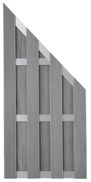 GroJa Hotový plot bez sloupků, Bi-Color White/hliník, 84,3 x 180/90 cm nakoupit u OBI