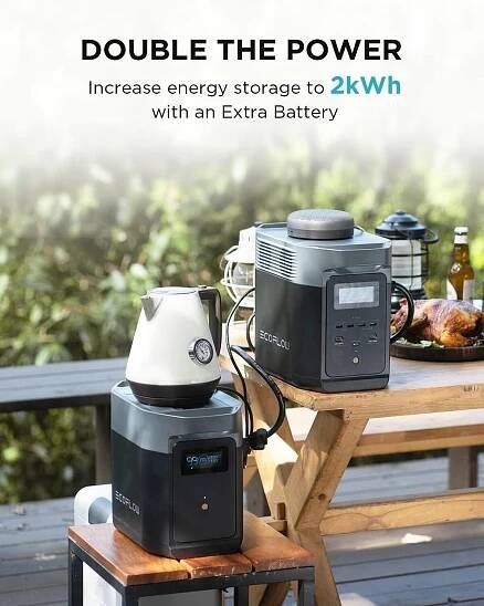EcoFlow DELTA 2 Smart Generator Extra Battery 1024Wh Certified Refurbished, LFP