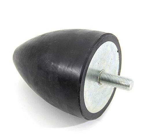 Černý gumový doraz tvaru kužele se šroubem FLOMA - průměr 11,5 cm, výška 13,6 cm