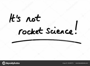 Není Věda Mozkové Raketě Ručně Napsaný Bílém Pozadí — Stock Fotografie © chrisdorney #362498778
