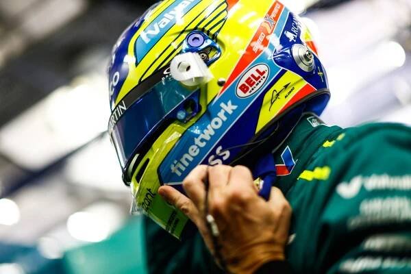 Fernando Alonso 2024 Aston Martin F1 Helmet