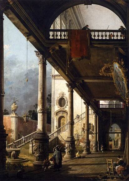 Soubor:Giovanni Antonio Canal, il Canaletto - Perspective View with Portico - WGA03965.jpg – Wikipedie