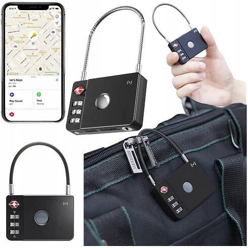 GPS lokátor MiLock MiLi visací zámek na zavazadlo s TSA kódem APPLE IOS
