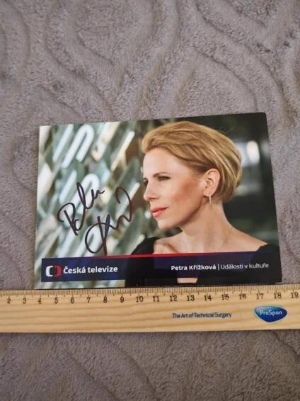 PETRA KŘÍŽKOVÁ ČT ORIGINÁL AUTOGRAM A FOTO