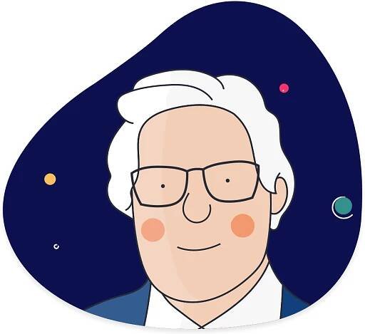 Illustration of an author known for a certain trait