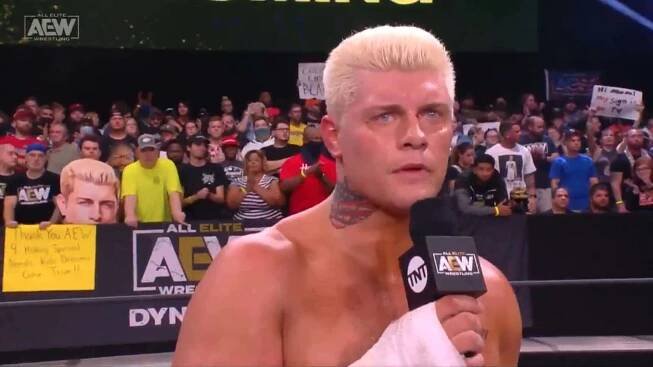 AEW Interview Of Wrestler Cody Rhodes Wallpaper