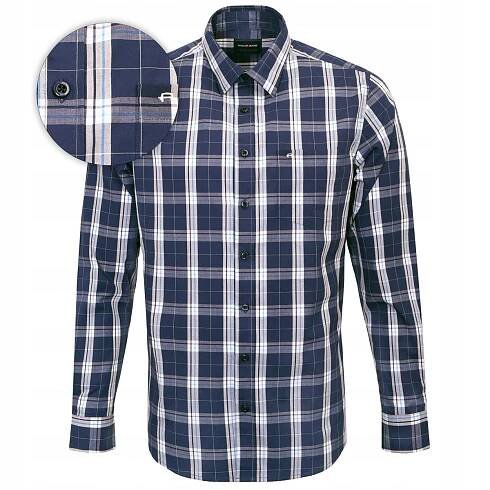 Pánská kostkovaná košile s dlouhým rukávem Slim Fit Pako Jeans