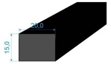 0596152 Pryžový profil 15x20mm, EPDM 70°Sh obdélníkový od 184 Kč - Heureka.cz