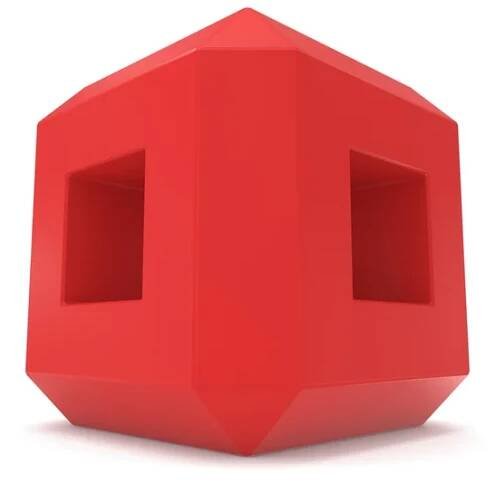 3d kostka červená — Stock obrázek