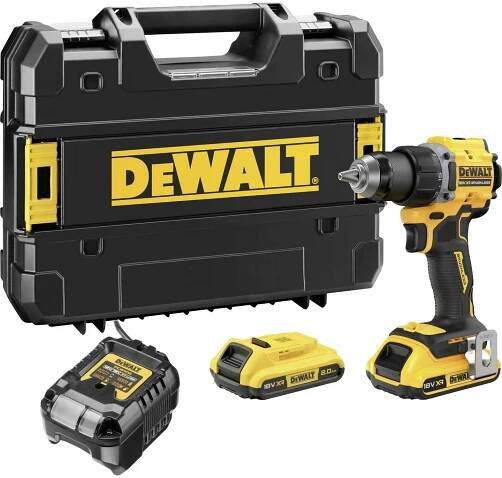 DEWALT DCD794D2T-QW aku vrtací šroubovák, 18 V, 2 Ah Li-Ion vč. 2x aku, vč. nabíječky, kufřík, DCD794D2T-QW