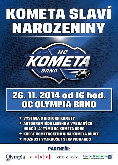 HC Kometa Brno » Oslavy výročí začaly včera v obchodním centru OIympia Brno