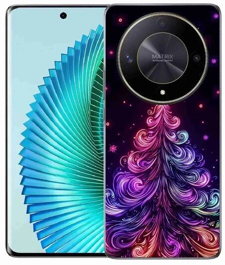Gelový kryt mmCase na Honor Magic 6 Lite 5G - neonový vánoční stromek 1