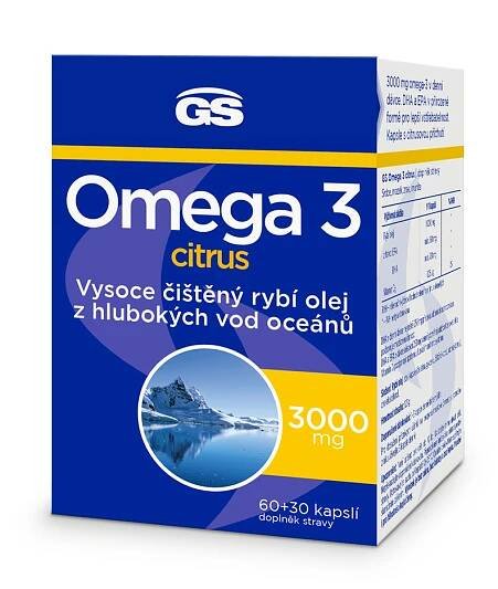 GS Omega 3 Citrus 60+30 kapslí