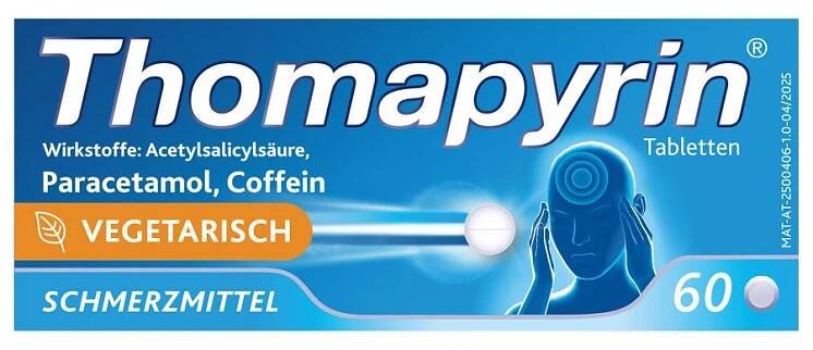 Thomapyrin® bei Kopfschmerzen und Migräne – Nichts wirkt schneller* dank Coffein-Booster
