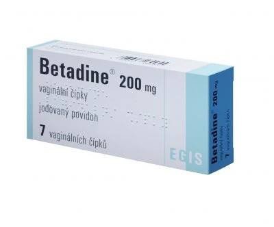 Betadine 200 mg 7 vaginálních čípků