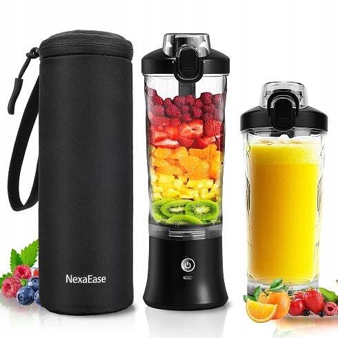 Přenosný BLENDER Mini Mixér 600 ml USB pro Smoothie a Bílkoviny