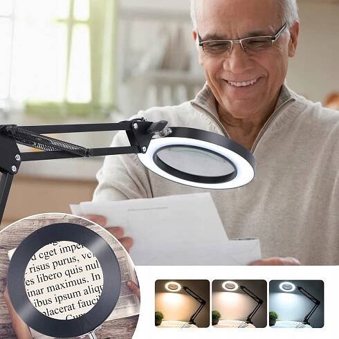 LED LAMPA LUPA SKLO ZVĚTŠOVACÍ KRESLICÍ LAMPA Značka žádná značka