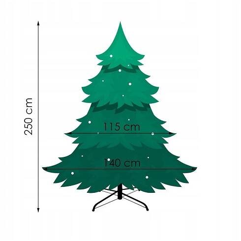 Vánoční stromek Smrk přírodní 250 cm - Vyprodeje24.cz