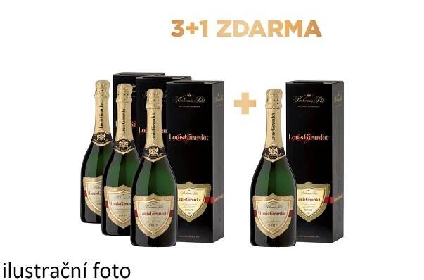 Louis Girardot brut, dárkové balení 3+1 ZDARMA