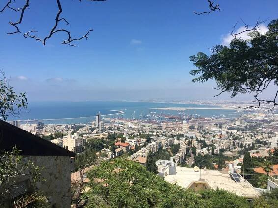 Haifa, Israel view from the Louis Promenade