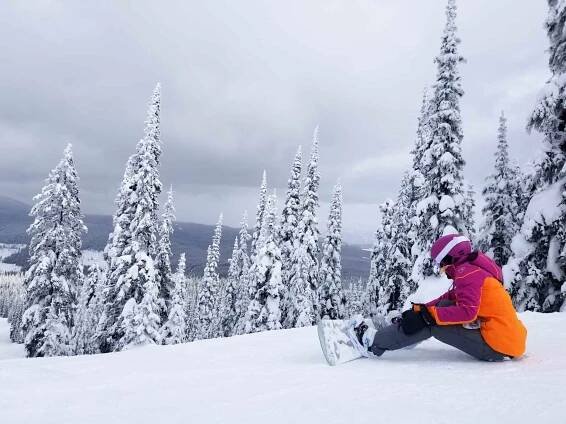 Ski Sun Peaks Mt Morrisey Natasha Alden Strapping Snowboard