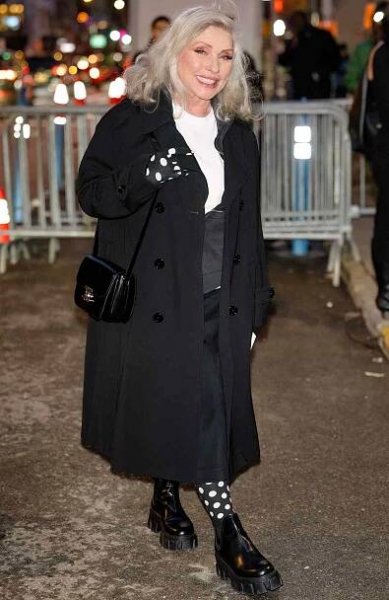 Deborah Harry is seen arriving to the Marc Jacobs 2024 Fashion Show at the Park Avenue Armory