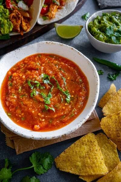 Closeup of Easy Homemade Salsa 