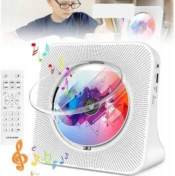 Přenosný cd přehrávač s AUX USB FM baterií Bílý