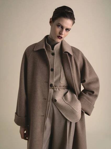Oversized cashmere coat - HAZELNUT BROWN - Max Mara