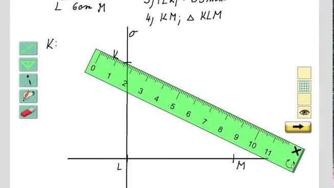 Rýsování (pravoúhlý trojúhelník), Geometrie pro 5.roč., str. 33, cv. 1a