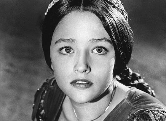 Olivia Husseyová, představitelka hlavní role z filmu Romeo a Julie z roku 1968