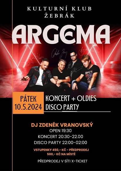 Argema koncert a Oldies party | Brdy a Podbrdsko - Turistický portál