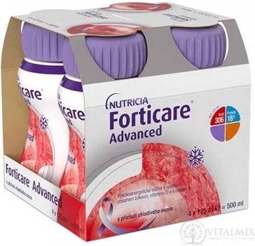FORTICARE ADVANCED S PŘÍCHUTÍ CHLADIVÉHO OVOCE POR SOL 4X125ML