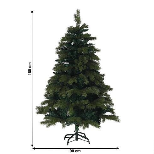3D vánoční stromek, zelená, 160 cm, CHRISTMAS TYP 9