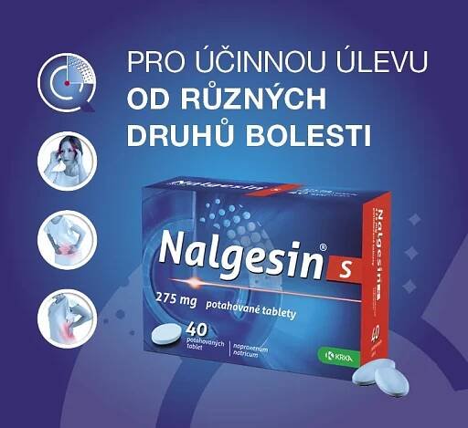 Nalgesin. Pro účinnou úlevu od různých druhů bolesti.