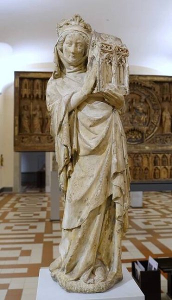 Soubor:Joan I of Navarre, Queen of France as Benefactress, from a portal in the College de Navarre, Paris, c. 1305, limestone - Bode-Museum - DSC03464.JPG – Wikipedie