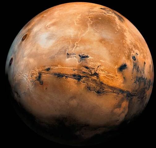 Red sands of Mars Planet.