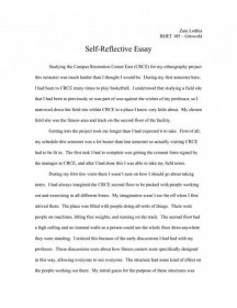 003 Self Reflective Essays Of Reflection Introduction Ejhet Unbelievable Essay On Writing Assessment Paper Example Conclusion Large