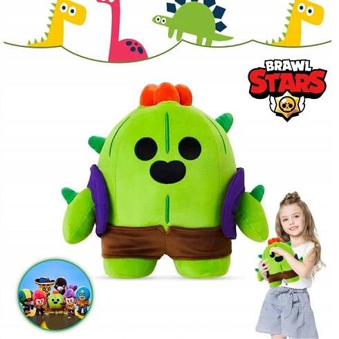 PLYŠÁK SPIKE BRAWL STARS POSTAVY ZE HRY HRAČKA MĚKKÁ PLYŠÁK 25 CM