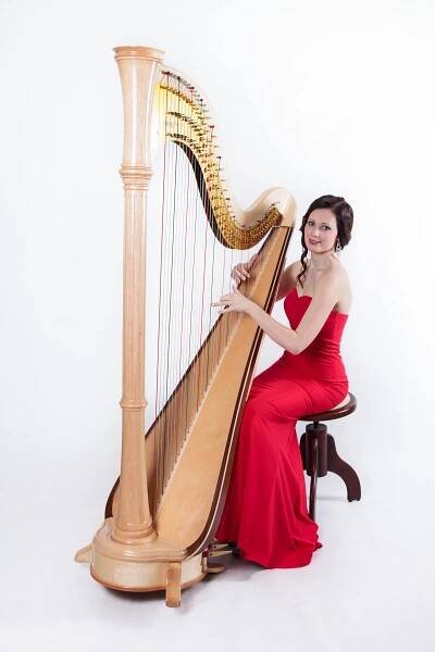 Harfistka Simona Voříšková | Muzikanti.pro